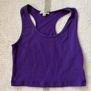purple racerback crop tank